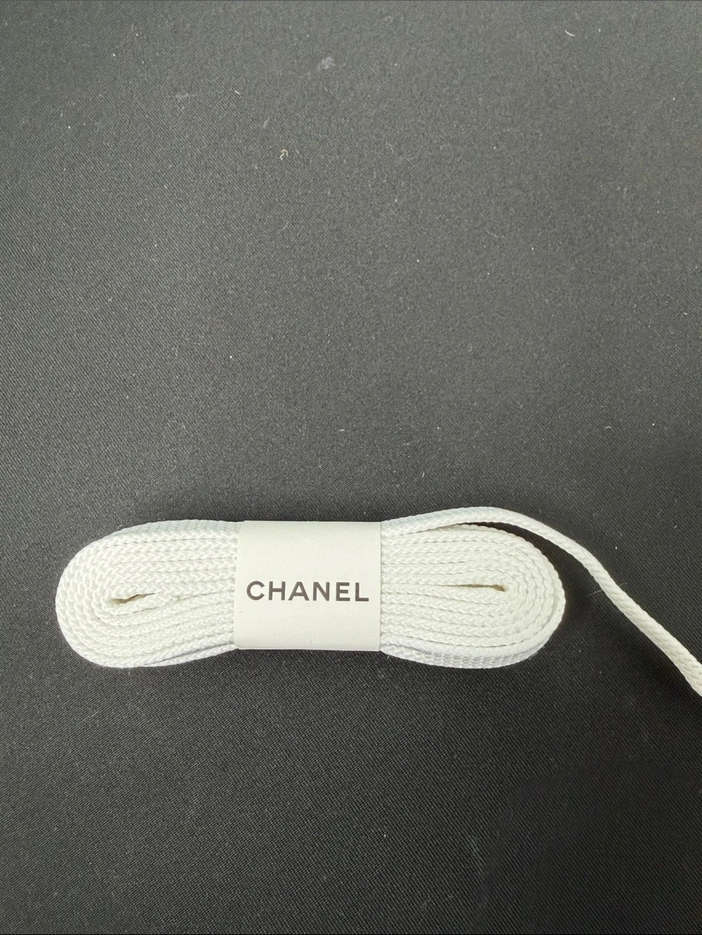 CHANEL White shoelaces